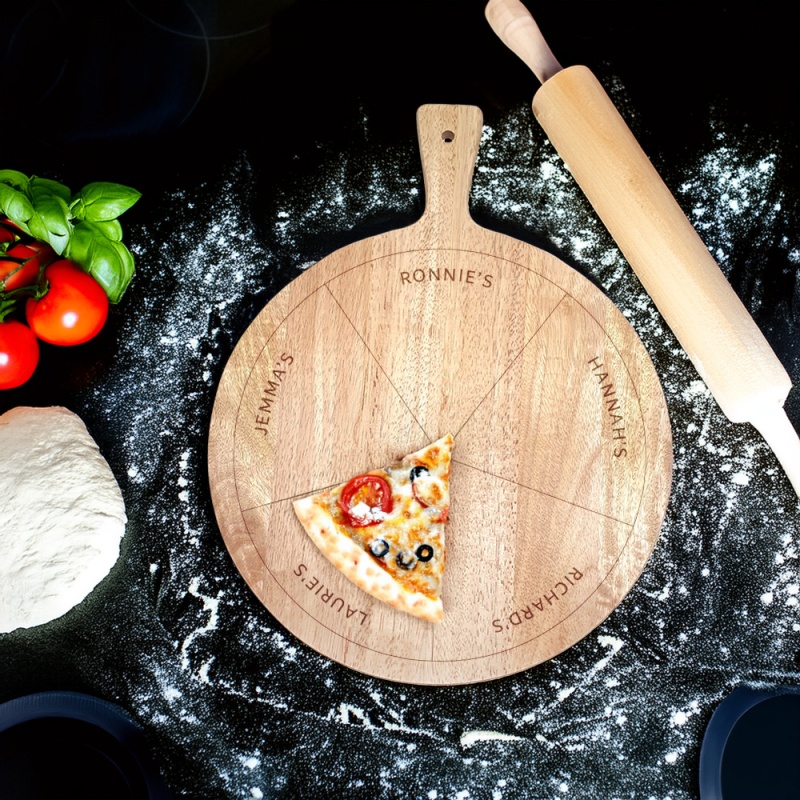 Personalised Pizza Board - Slices with Names